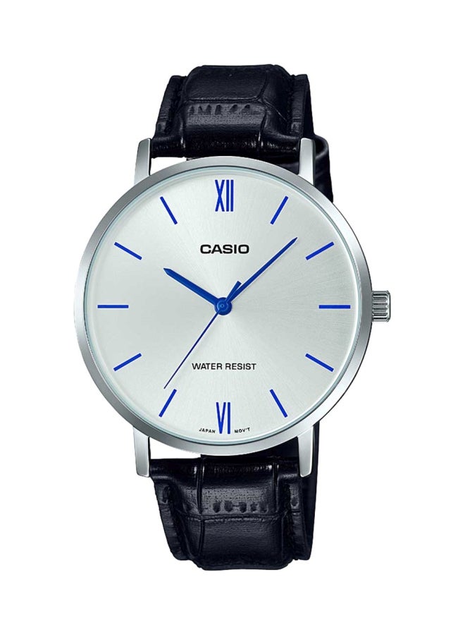 CASIO Men's Enticer Water Resistant Analog Watch MTP-VT01L-7B1UDF (A1617) - 46 mm - Black