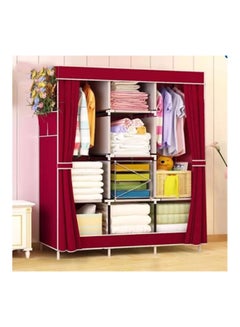 ALMUFARREJ Fabric Wardrobe Organizer Red 130x170x45centimeter 