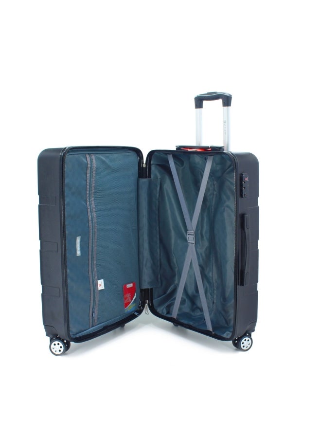 Gosuper - 3-Piece Rolling Trolley Bag Set Black - Image 1