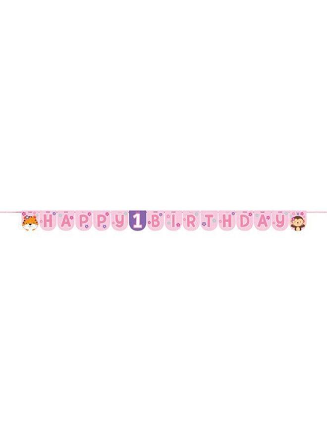 CREATIVE CONVERTING One Is Fun Girl Shaped Ribbon Banner 5in X 7.75ft 1ct 