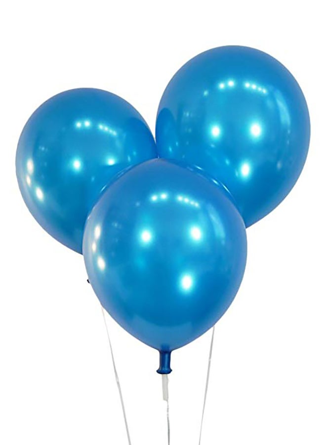 Gemar - 12in Metallic Blue Latex Balloon 100CT - Image 1