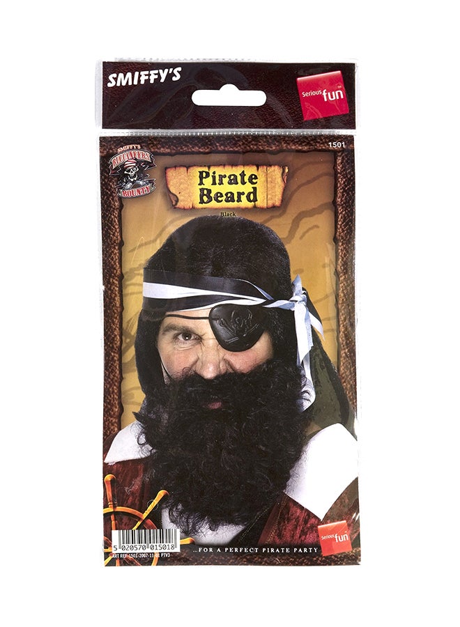 Smiffys - Pirate Beard Black Nylon - Image 1