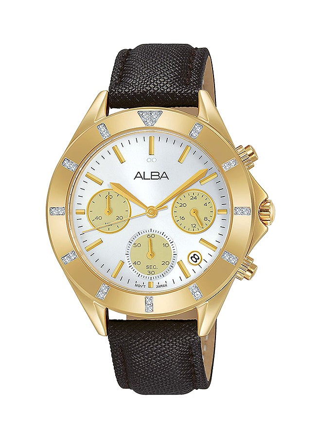 Alba Women's Stainless Steel Chronograph Quartz Wrist Watch AT3D18X 