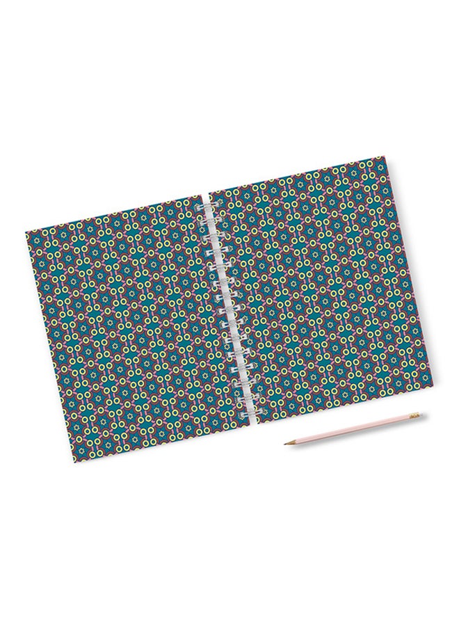 A4 Classical Muslim Architecture Pattern Notebook Multicolour