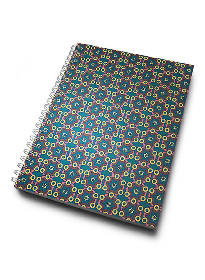 A4 Classical Muslim Architecture Pattern Notebook Multicolour