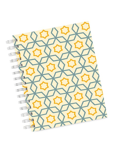 A4 Authentic Arabic Pattern Tiles Notebook Multicolour