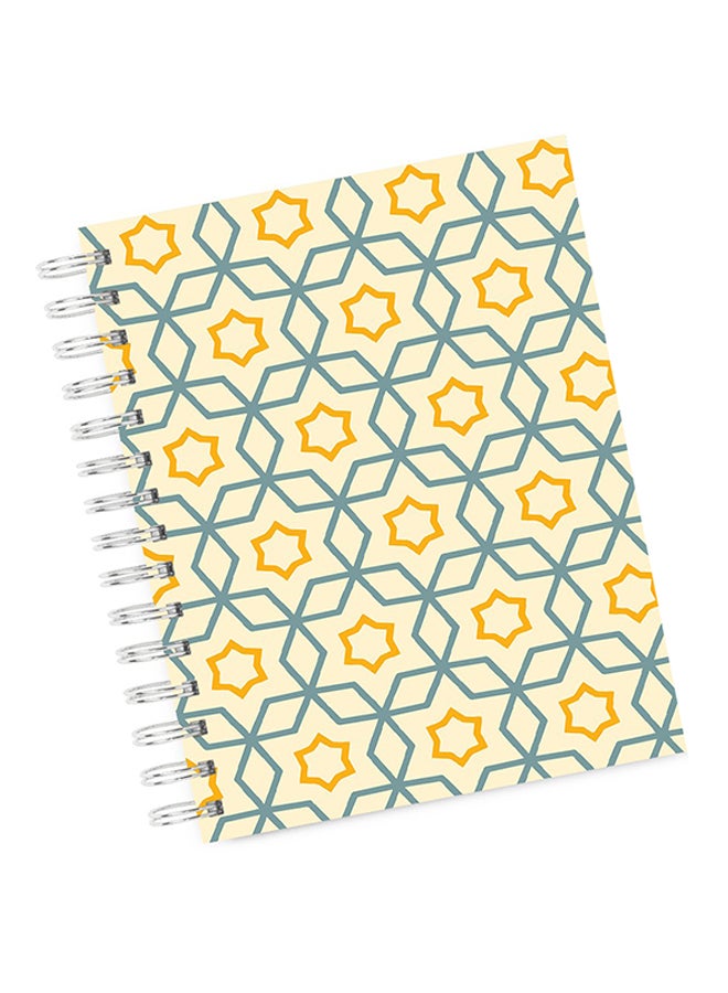 A4 Authentic Arabic Pattern Tiles Notebook Multicolour