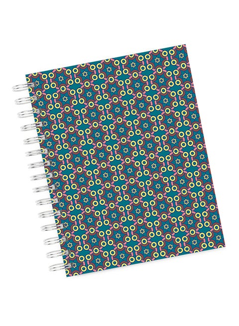 A4 Classical Muslim Architecture Pattern Notebook Multicolour