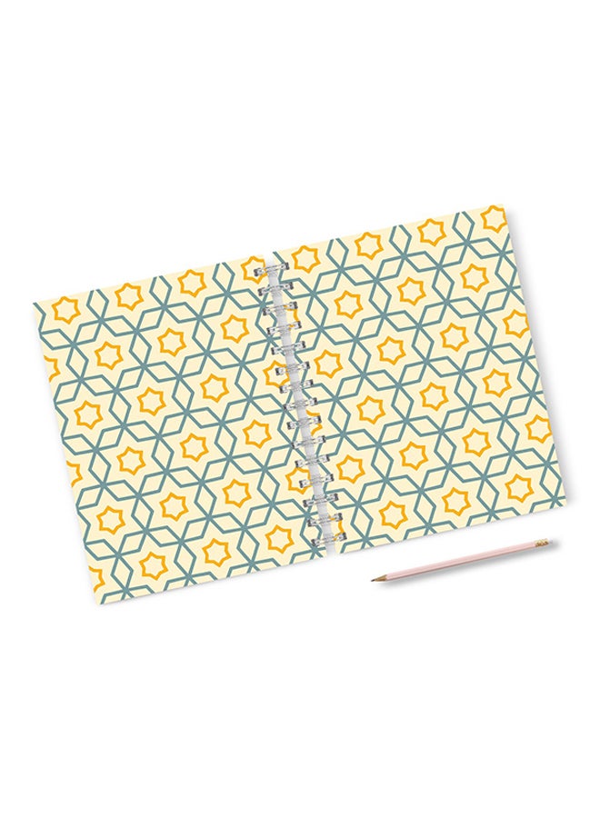 A4 Authentic Arabic Pattern Tiles Notebook Multicolour