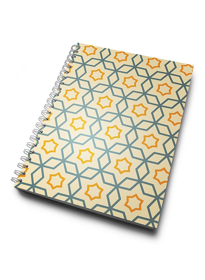 A4 Authentic Arabic Pattern Tiles Notebook Multicolour