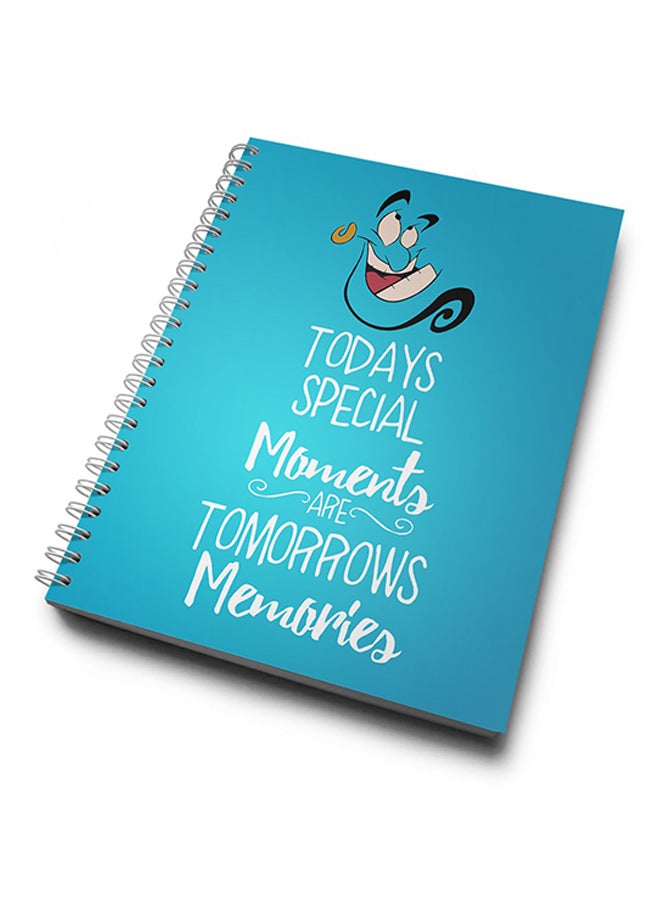 A4 Genie Motivational Robin William Notebook Blue