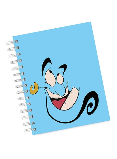 A4 Genie Fun Face Smiling Notebook Blue