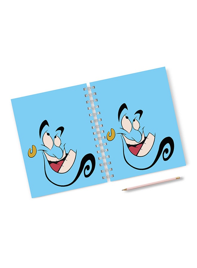 A4 Genie Fun Face Smiling Notebook Blue