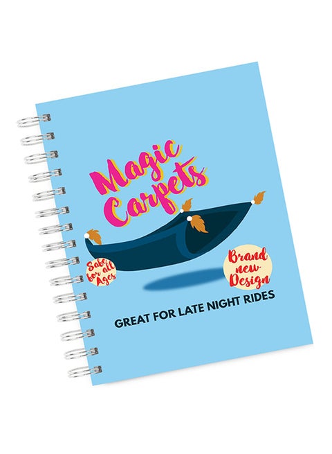 A4 Aladdin and Jasmine Magic Carpet Notebook Blue