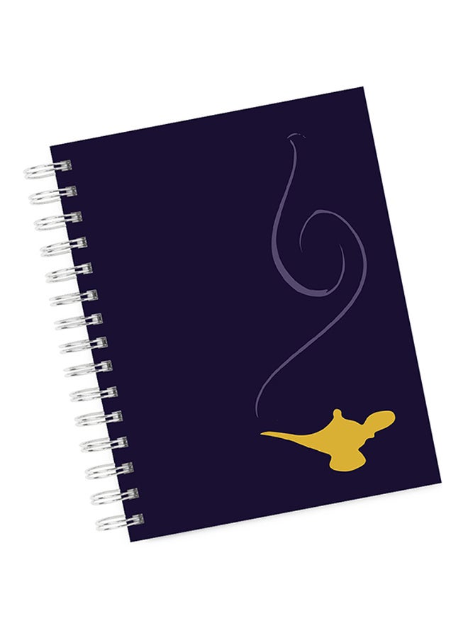 A4 Minimal Genie Lamp Notebook Blue