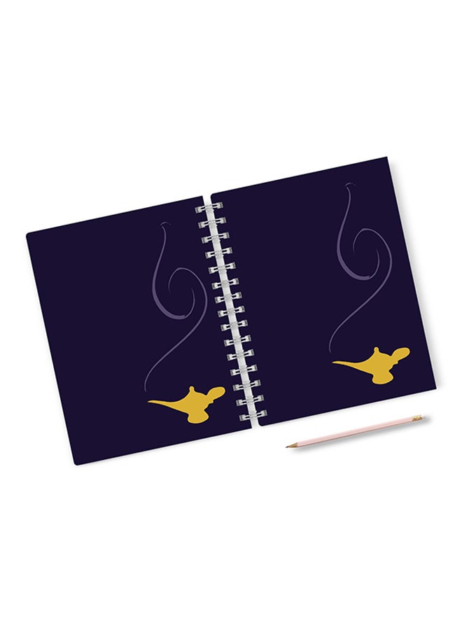 A4 Minimal Genie Lamp Notebook Blue