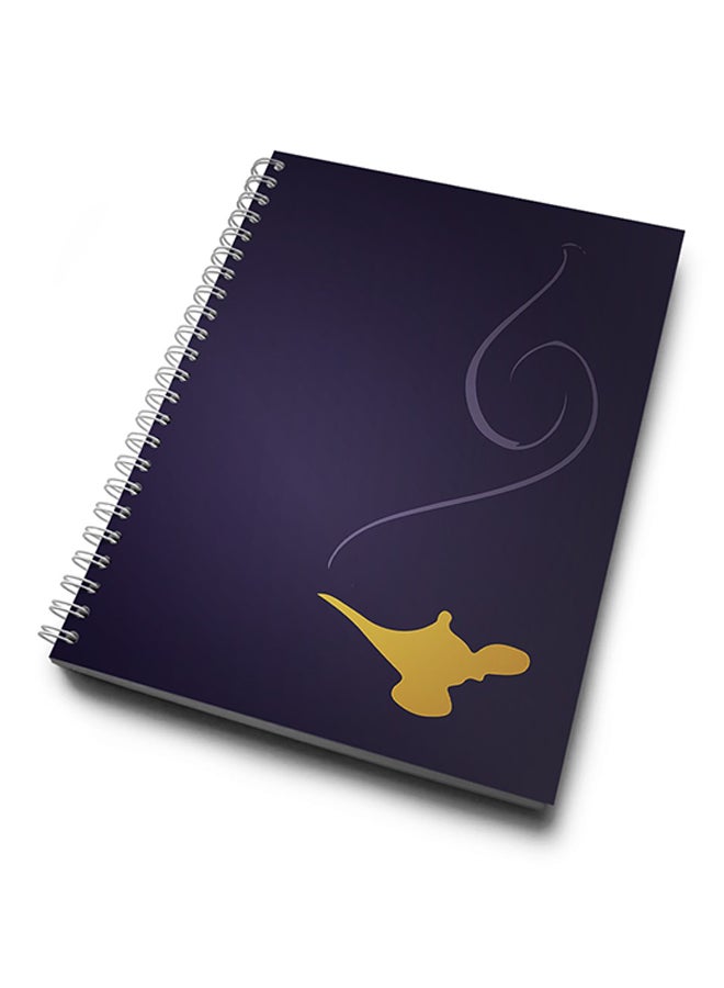 A4 Minimal Genie Lamp Notebook Blue