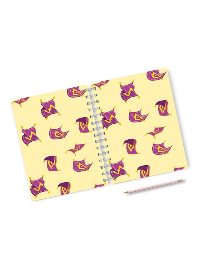 A4 Magic Carpet Aladdin Pattern Notebook Multicolour