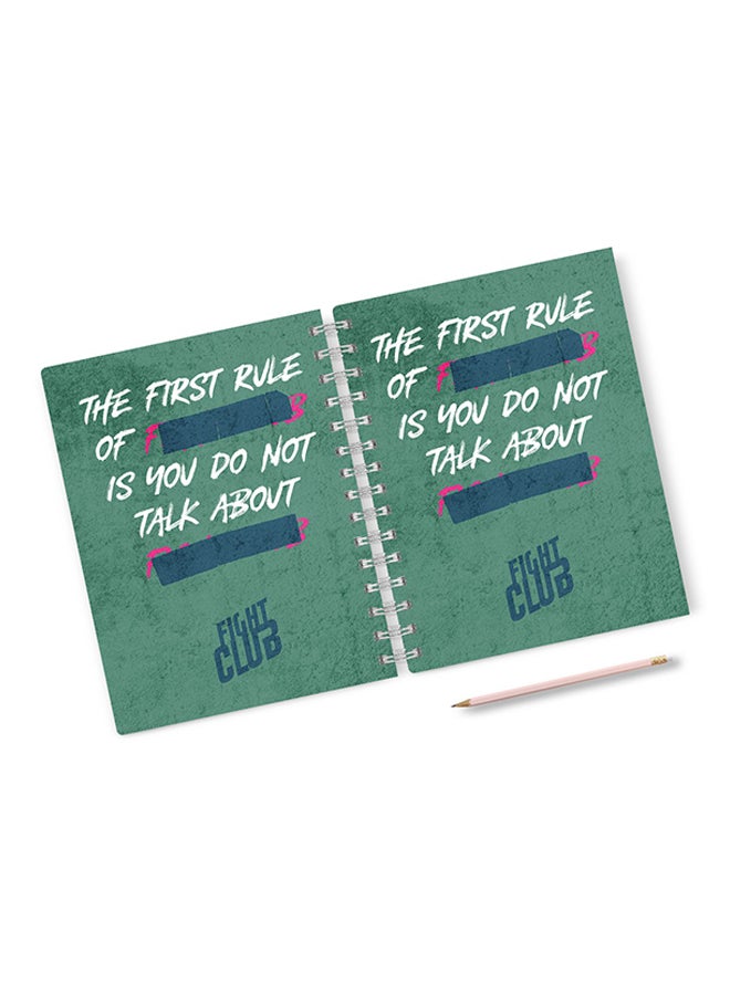 A4 The First Rule of Fight Club Notebook Multicolour