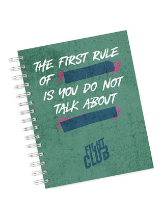 A4 The First Rule of Fight Club Notebook Multicolour - v1555316182/N23400224A_1