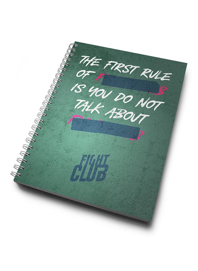 A4 The First Rule of Fight Club Notebook Multicolour
