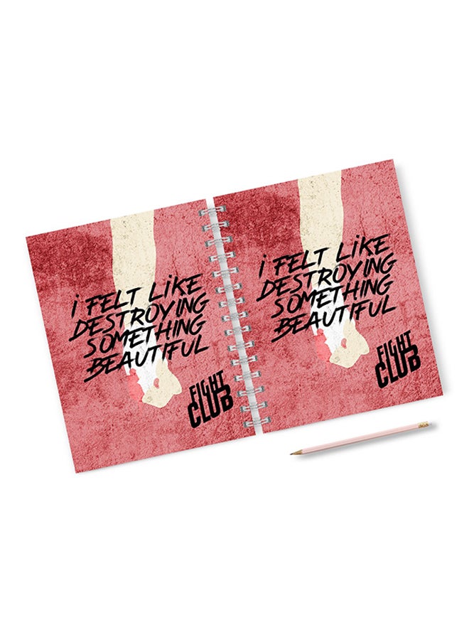 A4 Beautiful Quote Notebook Multicolour