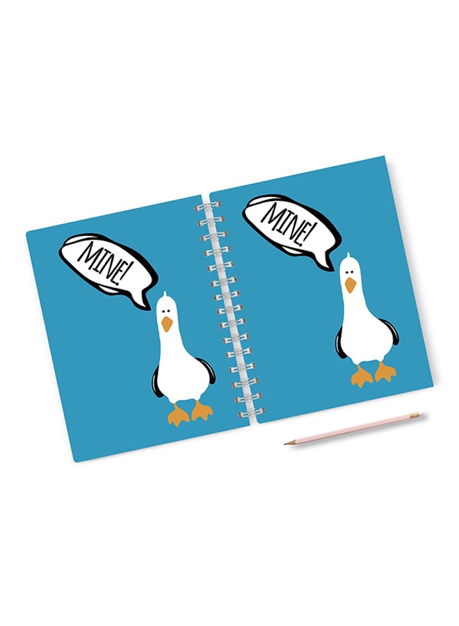 A4 Seagull finding Nemo Notebook Blue
