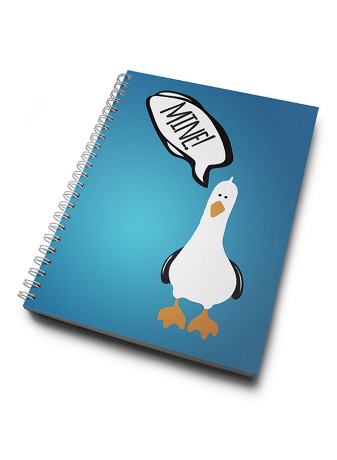 A4 Seagull finding Nemo Notebook Blue
