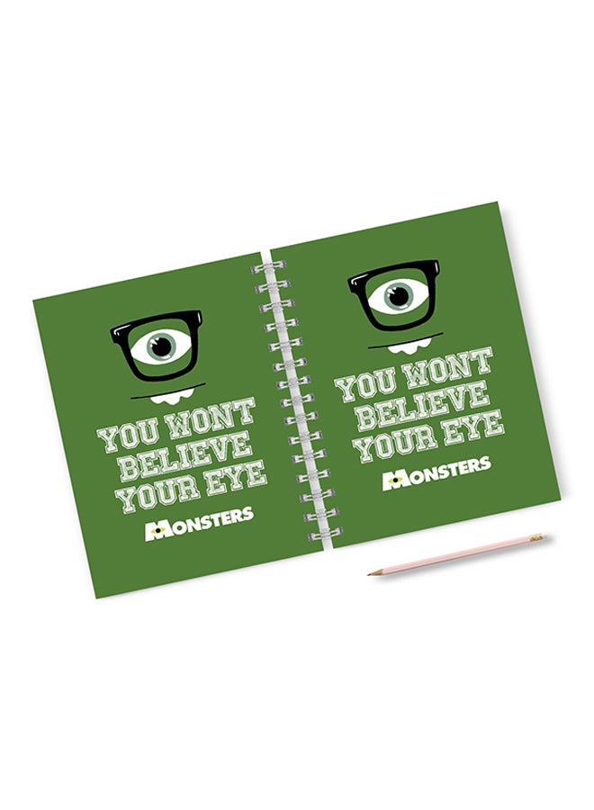 A4 Mike Wazowski Quote Notebook Green