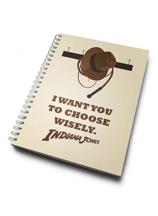 A4 I want you choose Quote Notebook Beige