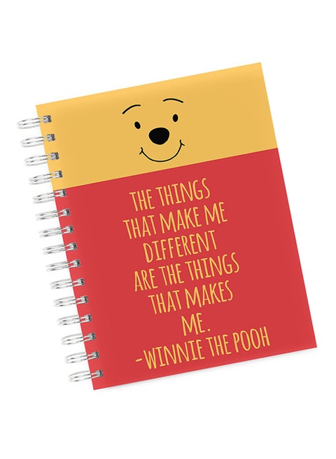 A4 Motivation Quote form Pooh Notebook Multicolour