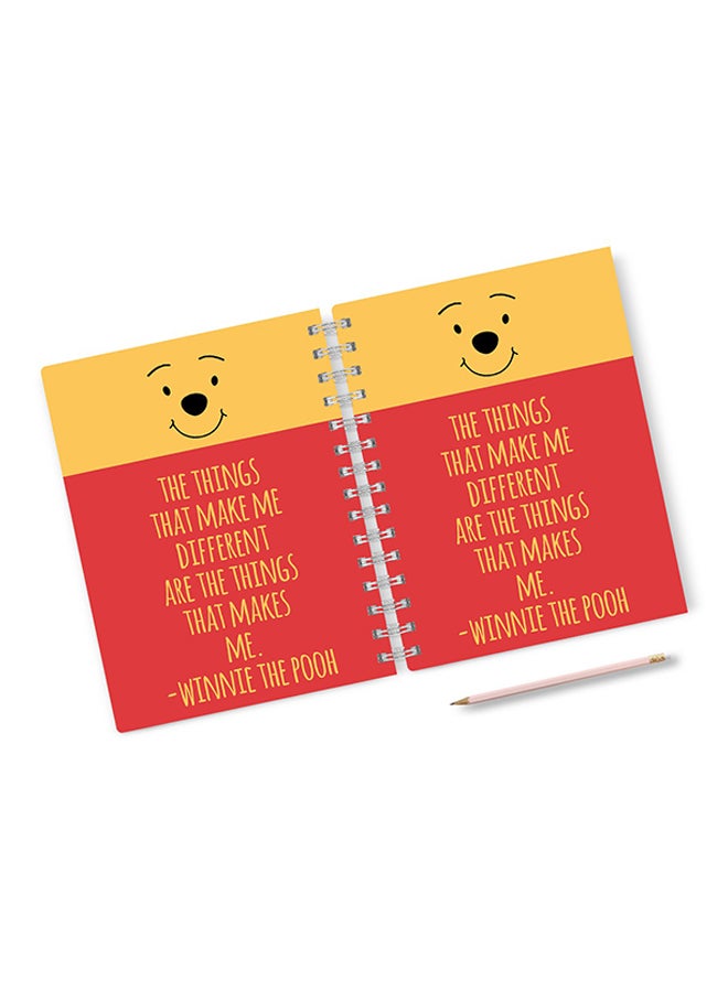 A4 Motivation Quote form Pooh Notebook Multicolour