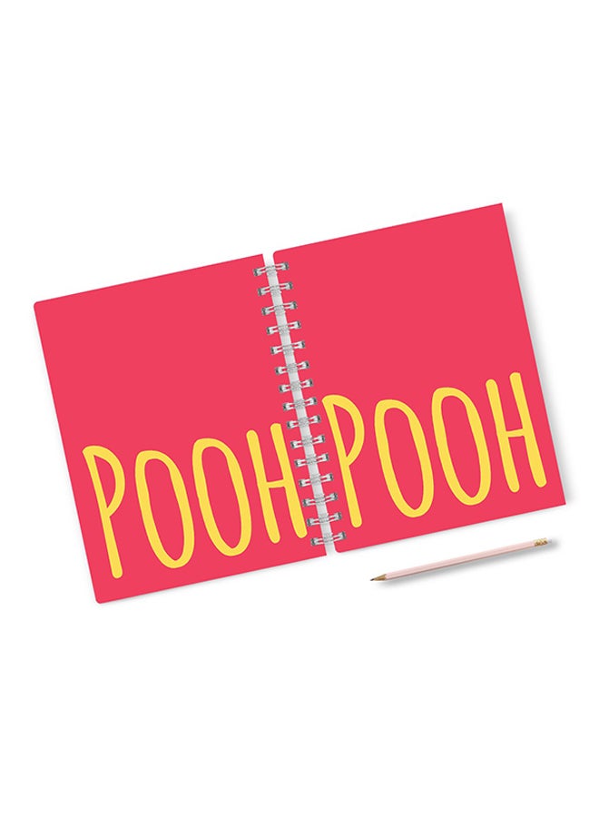 لاود يونيفيرس - دفتر بغلاف يحمل كلمة "Pooh"، ورق مقاس A4 وردي - Image 1