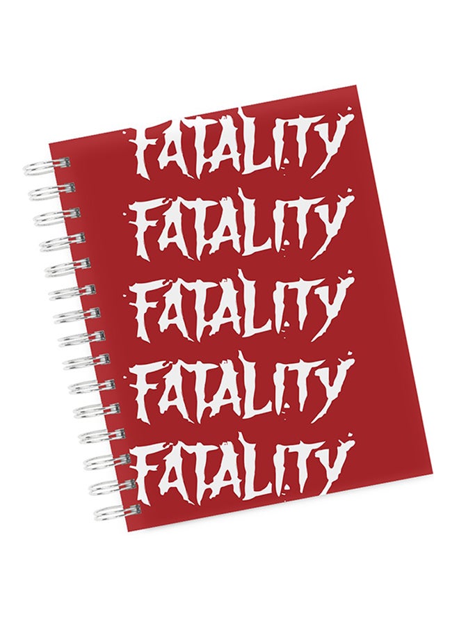 A4 Fatality Mortal Kombat Notebook Multicolour