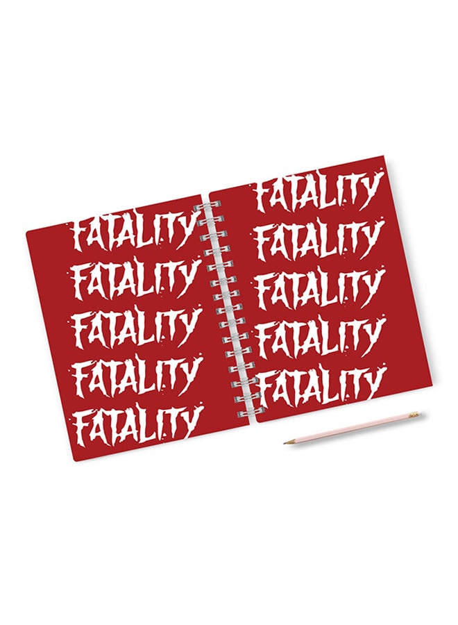 A4 Fatality Mortal Kombat Notebook Multicolour