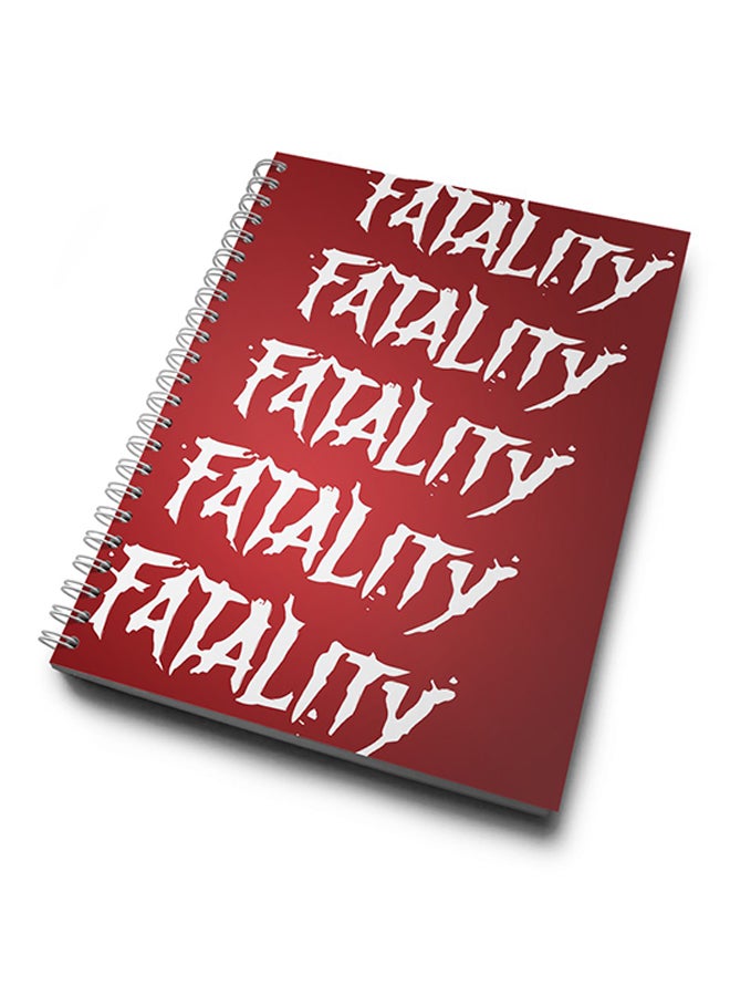 A4 Fatality Mortal Kombat Notebook Multicolour