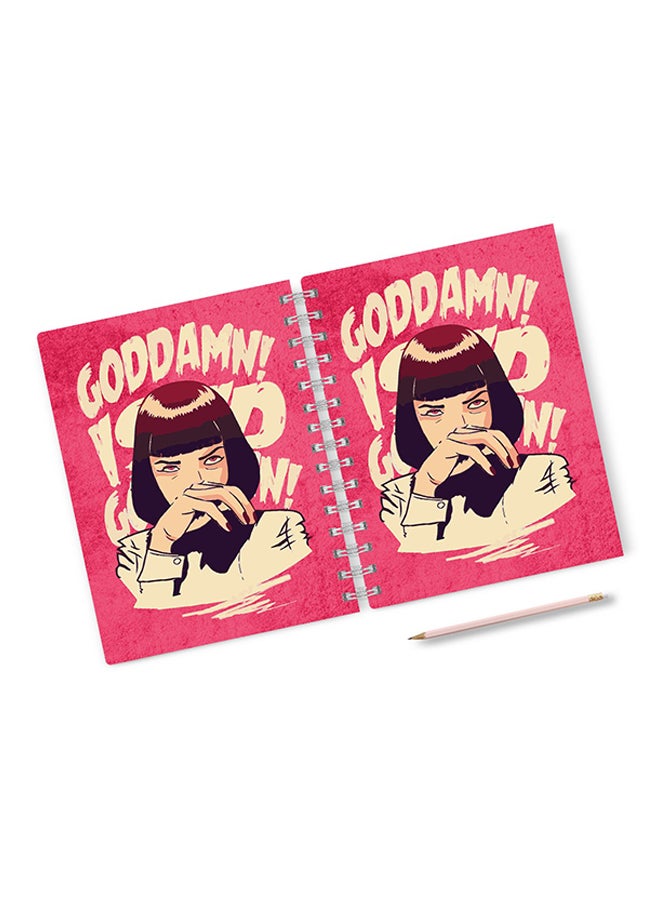 LOUD UNIVERSE - A4 Pulp Fiction Quote Notebook Multicolour - Image 1
