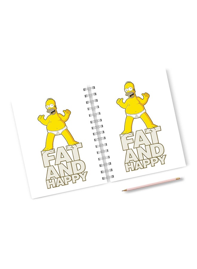 A4 Fat and Happy Notebook Multicolour