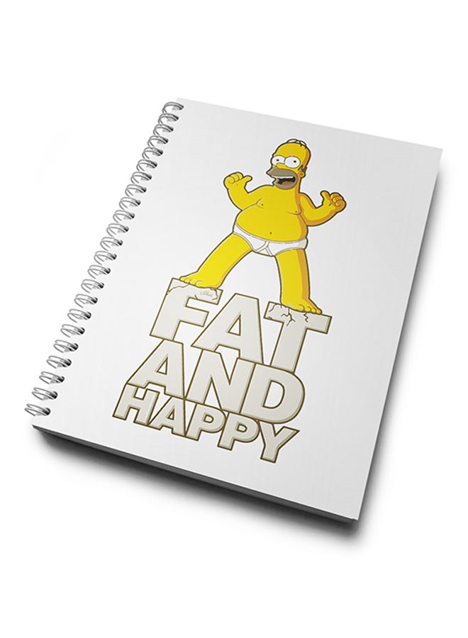 A4 Fat and Happy Notebook Multicolour