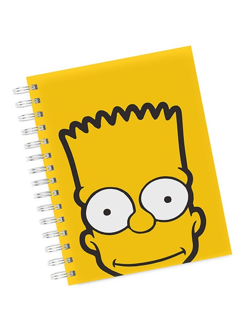 A4 The Simpsons Face Notebook Yellow