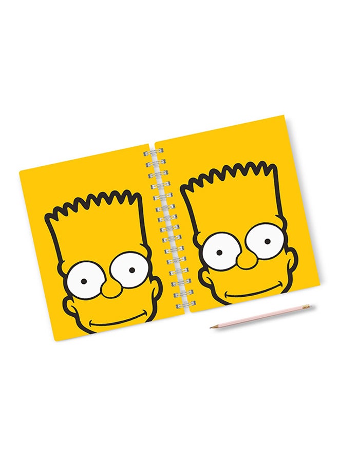 A4 The Simpsons Face Notebook Yellow