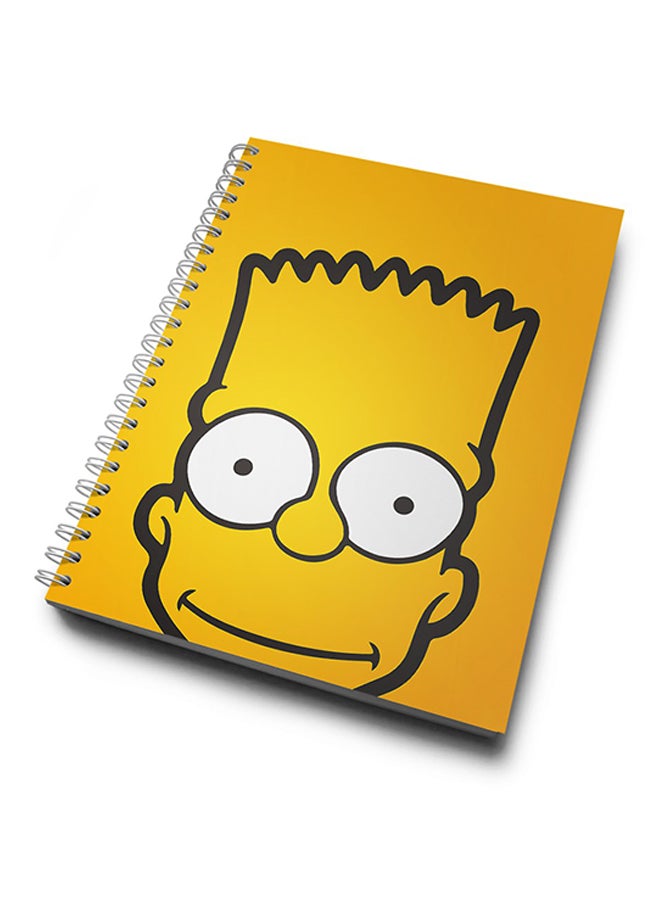 A4 The Simpsons Face Notebook Yellow