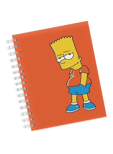 A4 Bart Simpson Notebook Orange