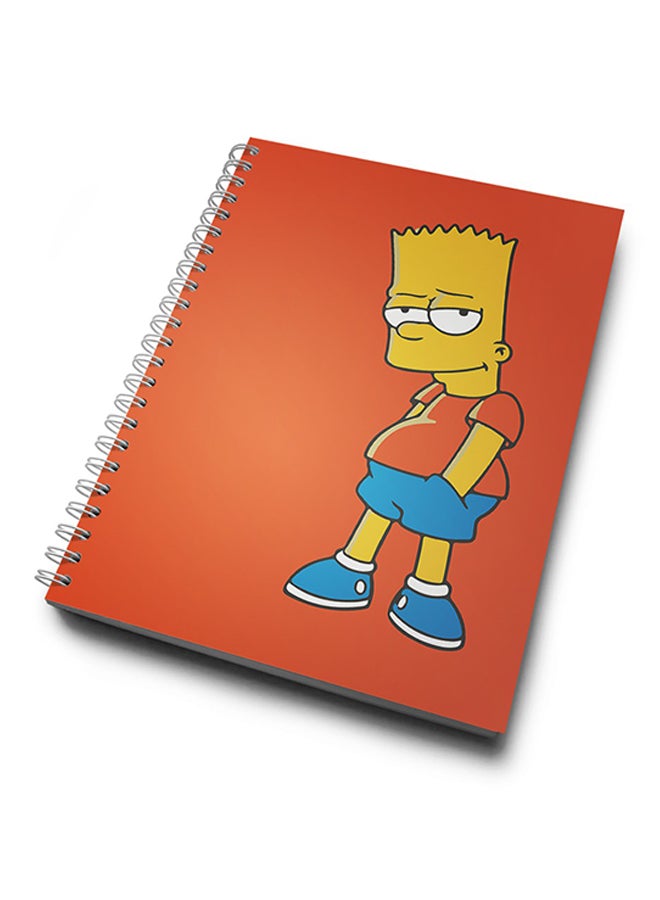 A4 Bart Simpson Notebook Orange
