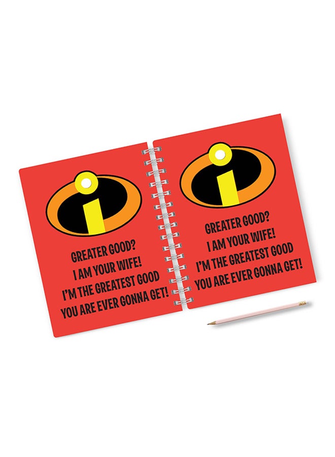 A4 Greater Good Quote Incredibles Notebook Red