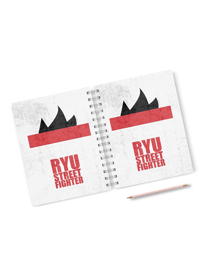A4 Street fighter Classic Character Notebook Multicolour