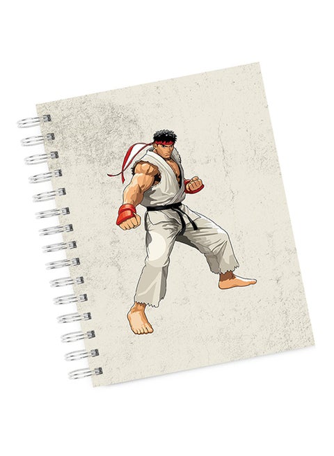 A4 Action Figure Ryu Street Fighter Notebook White