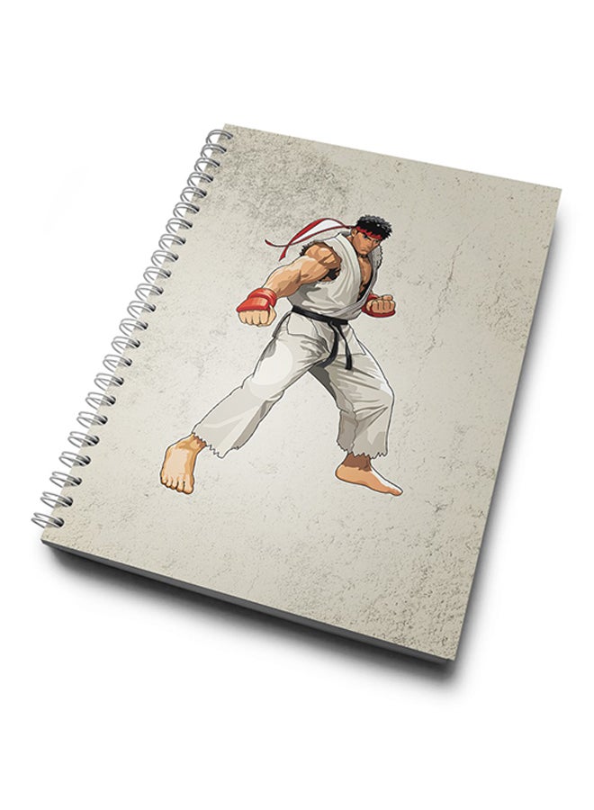 A4 Action Figure Ryu Street Fighter Notebook White