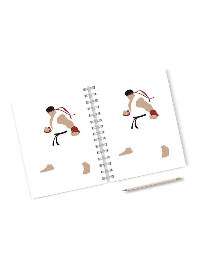 A4 Ryu Street Fighter Notebook Multicolour