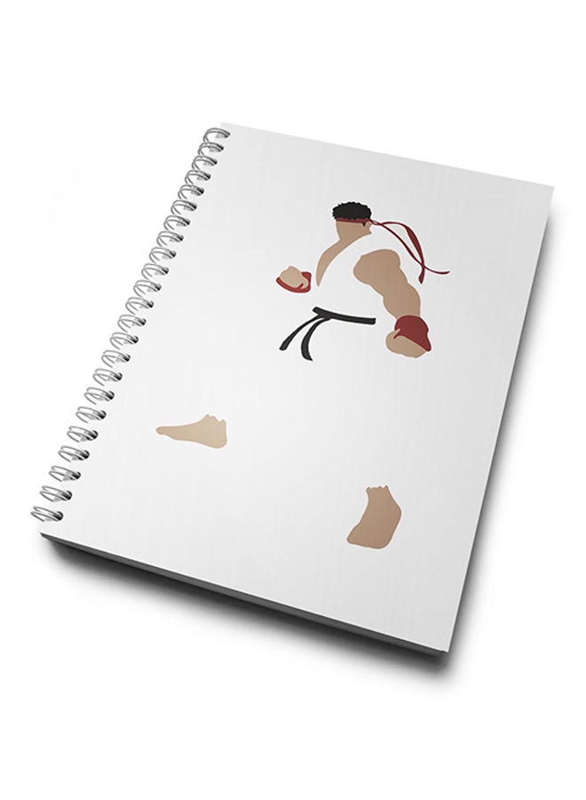 A4 Ryu Street Fighter Notebook Multicolour